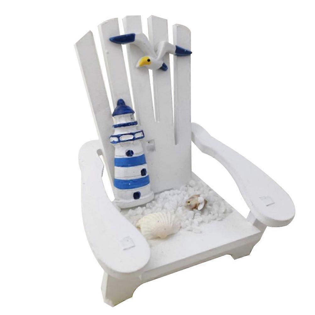 ビーチチェアオーナメントクリエイティブチェアモデル木製工芸品卓上装飾装飾品リビングルームベッドルーム(灯台パターン)