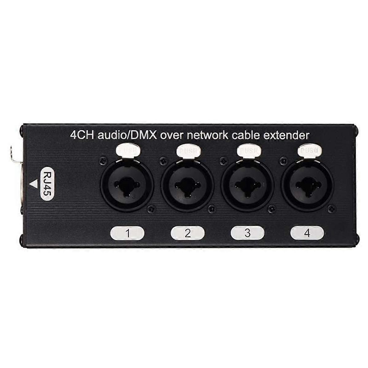 4-Channel Audio/ over Network Cable Extender 3-Pin XLR Audio and DMX512 Network Signal Extender Fem