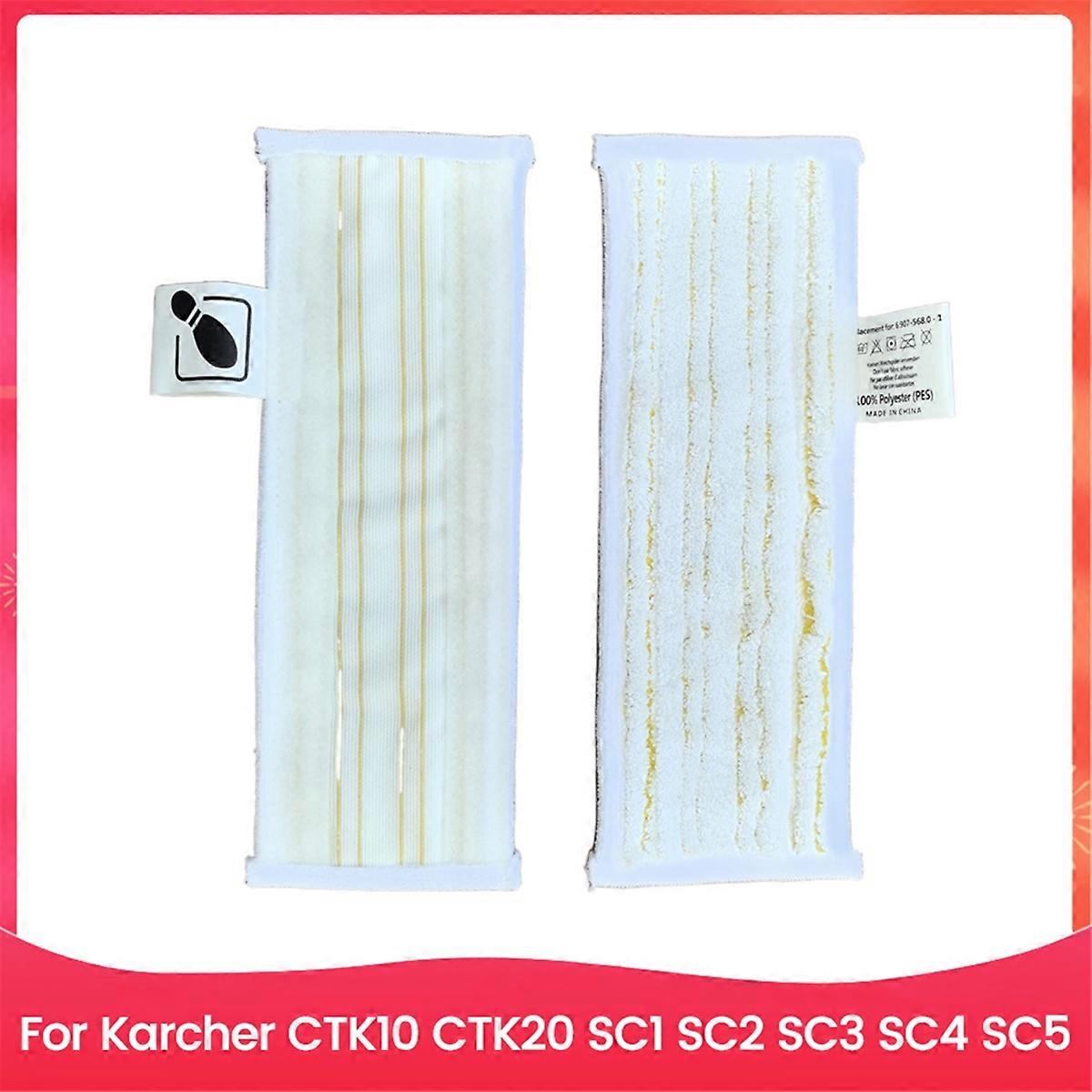 2PCS Microfiber Mop Cloths Fit for CTK10 CTK20 SC1 SC2 SC3 SC4 SC5 Wet and Dry Usage Floor Cleaning Set