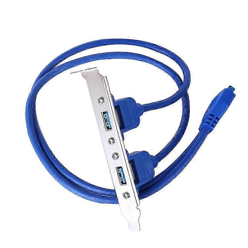 20 Pin to Dual USB3.0 Baffle Extension Cable High Speed USB 3.0 Back Panel Expansion Bracket 2 Port