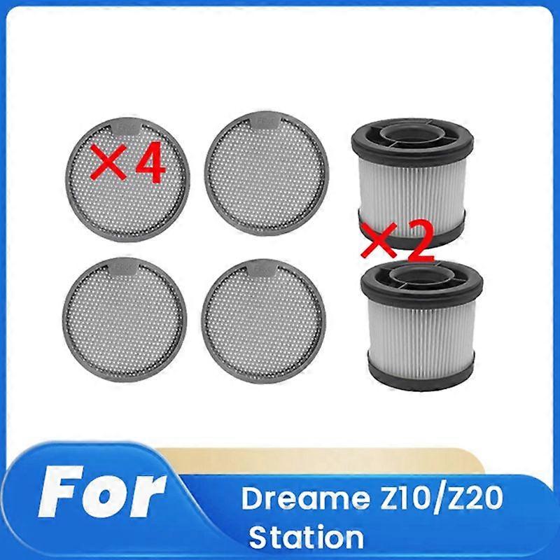 6 Pcs Filter and Filter Cotton for Z10/Z20 Station Sweeping Robot Accessories Robot Cleaner Parts Replacement
