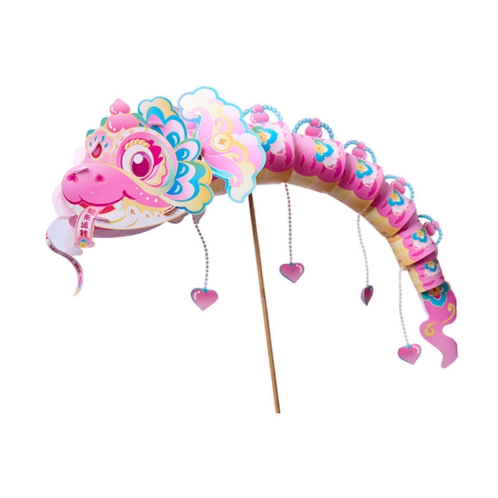 DIY Dancing Snake Handmade Paper Lantern Kit Fun Party Handmade Material Kit Random