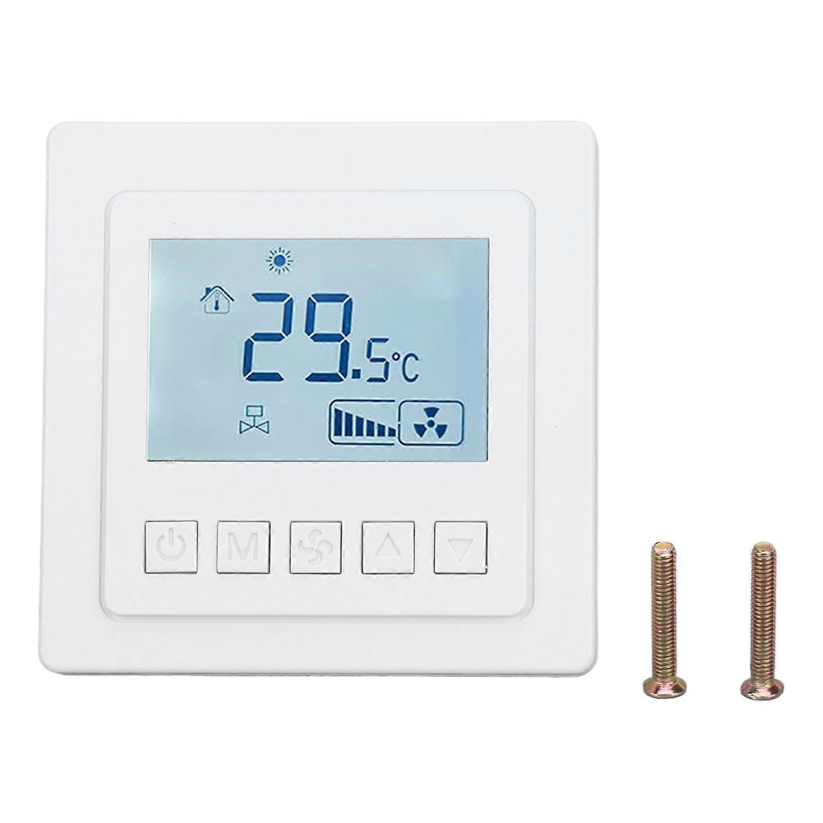 Air Conditioning Thermostat 5℃ To 35℃ ±1℃ High Accuracy Temperature Controller with Large LCD Display for Dining Room