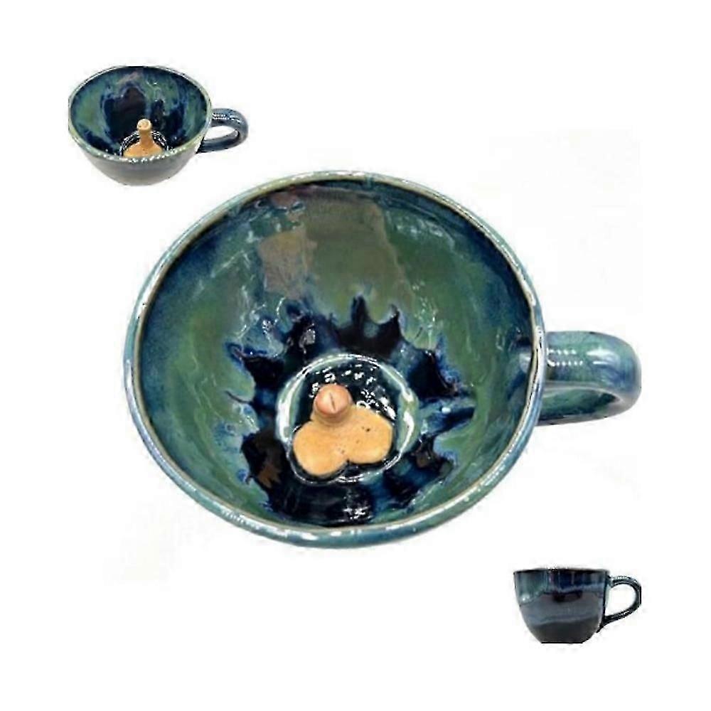 أكواب مفاجأة السجق ، كوب سيراميك مصنوع يدويا ومزجج يدويا - كوب ممتع وفريد من نوعه