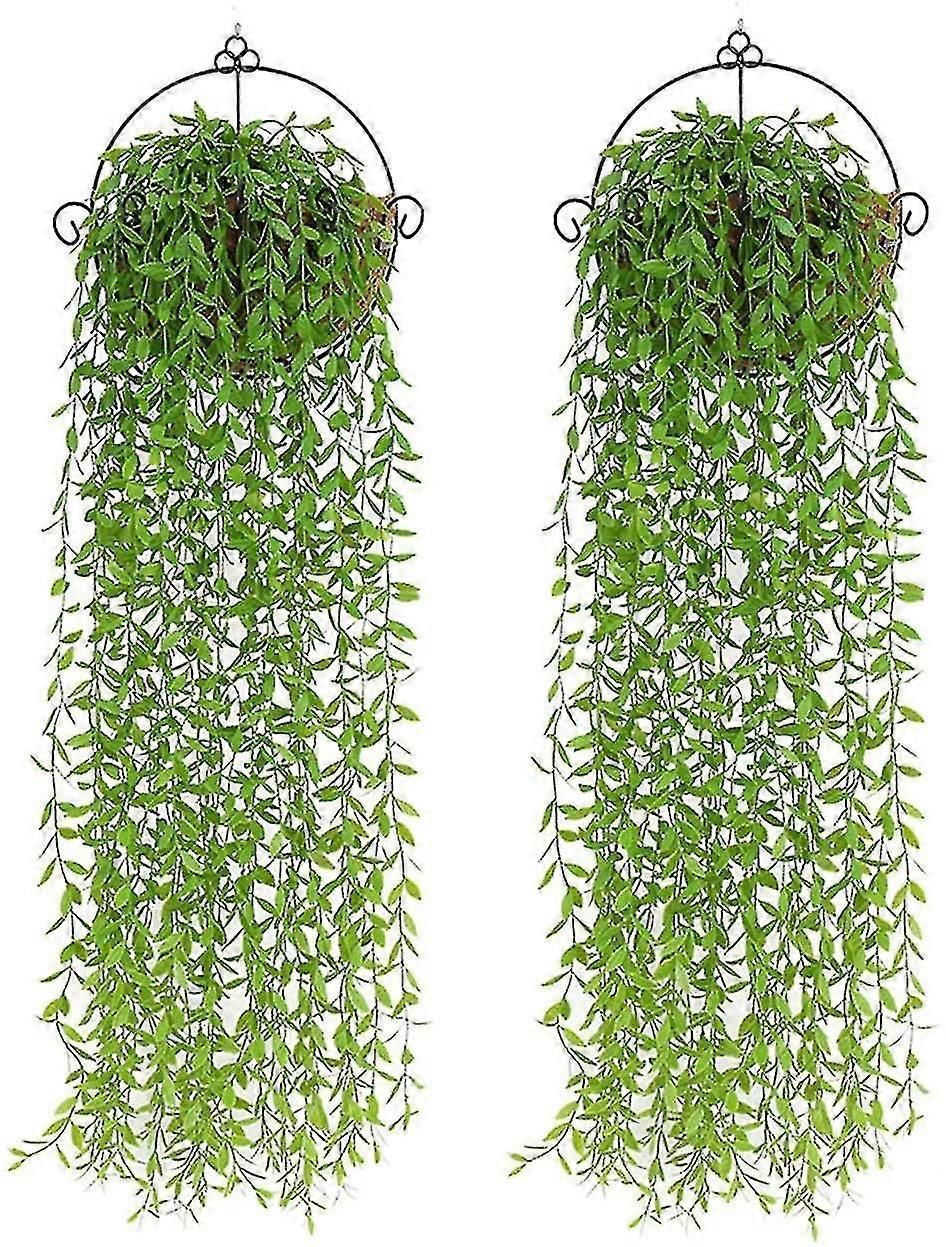 2pcs Artificial Hanging Vines Plants,artificial Plant,fake Plants