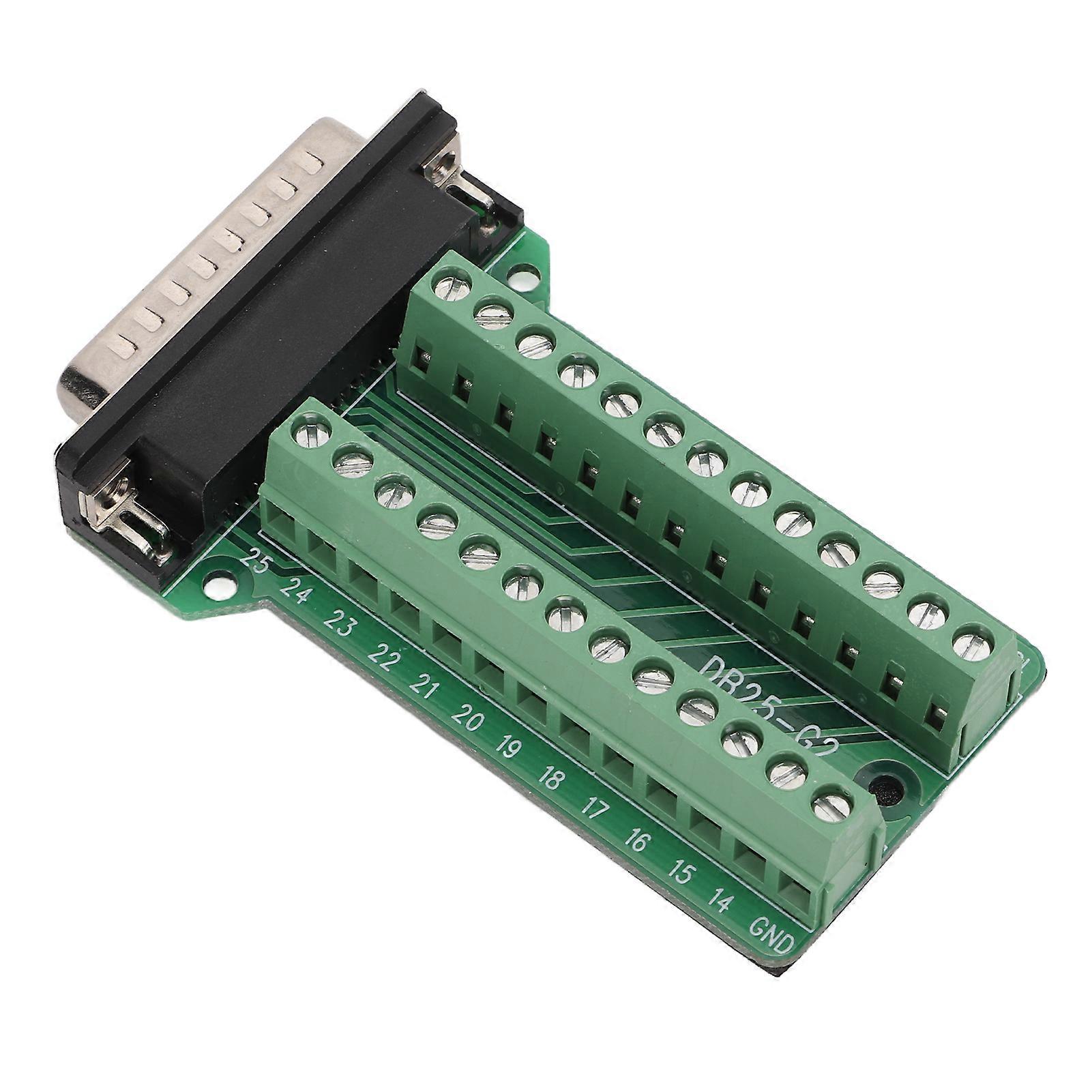25Pin Terminal Block Connector Signal Module Riveting Type PCB Board for Communication DebuggingDB25-G2