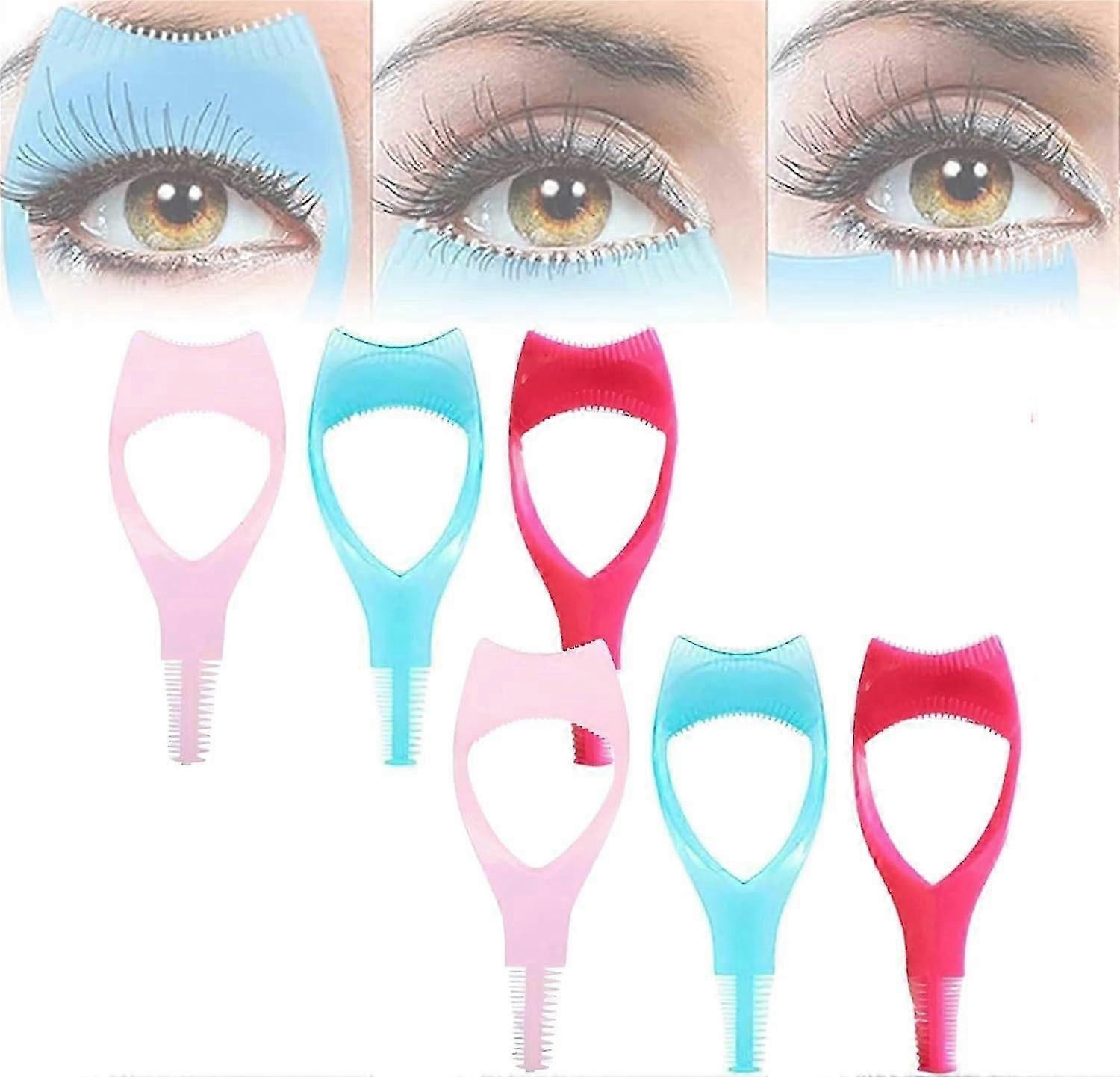 6pcs Mascara Bouclier Applicateur Garde, 3 En 1 Cils Outils Mascara Bouclier Applicateur Garde, Guide Des Cils Pour Maquillage Débutant
