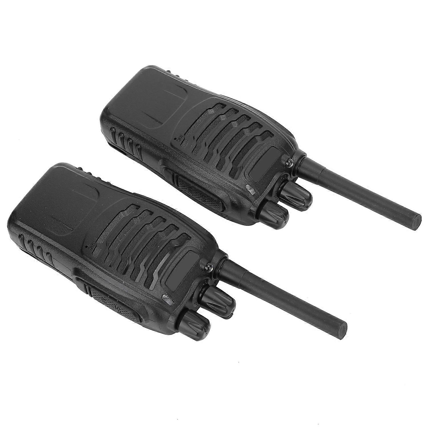 2pcs Walkie Talkie for Baofeng BF‑888H 400‑470MHz 16CH USB Charging Portable Walkie TalkieEU Plug