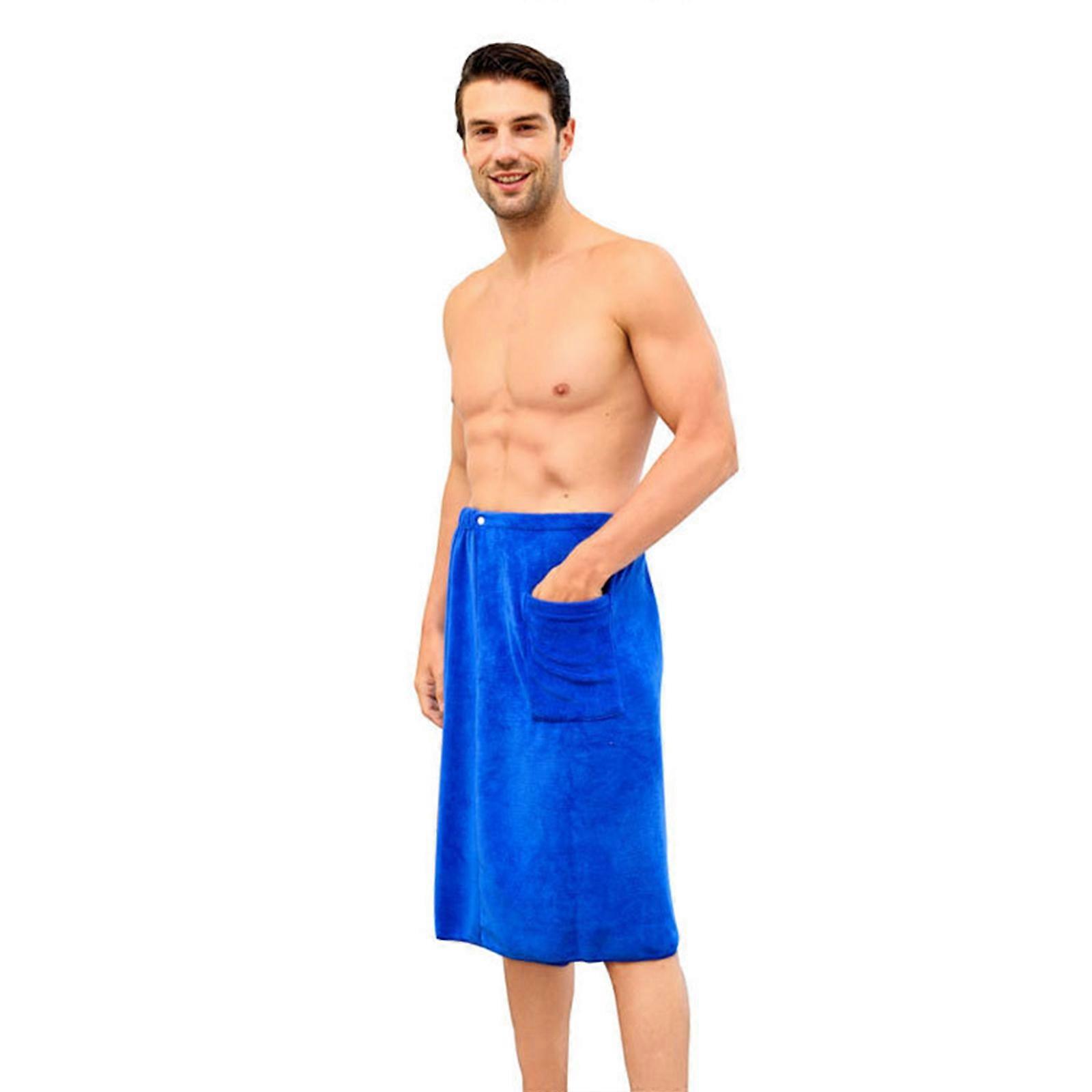Quick-Drying Blue Men's Bath Skirt 70x140