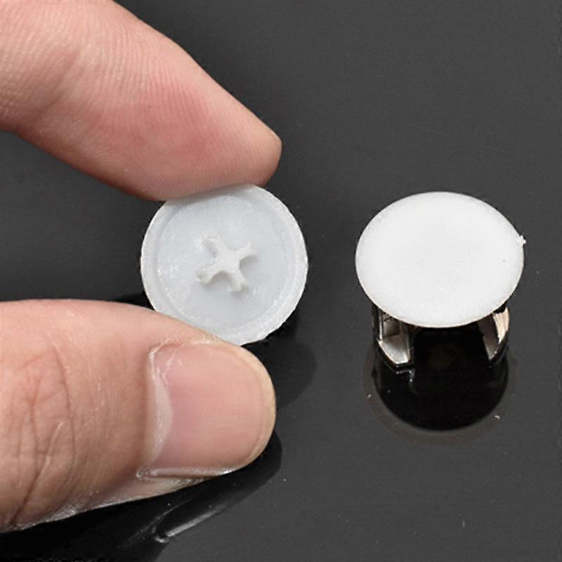 100Pcs Exterior Plastic Screw Caps Snap Buttons Furniture Self-tapping Covers Decorative