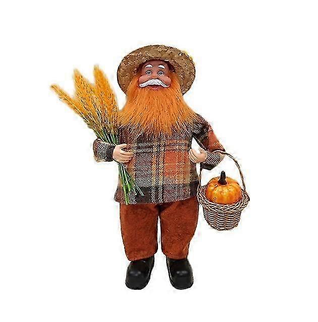 Thanksgiving Decorations Scarecrow Cornucopia old man Pumpkin Figurine