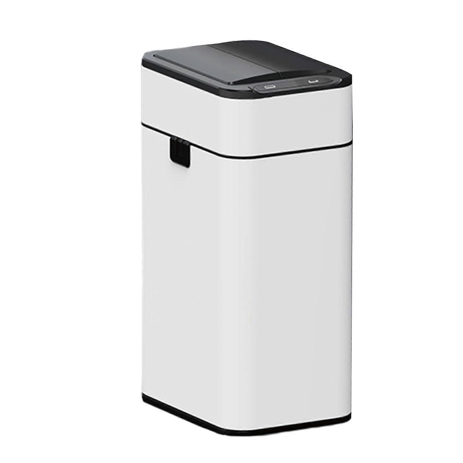 Hoge Capaciteit 15L Smartly Sensors Prullenbak 1200mAh Batterij RVS Prullenbak Perfect voor Huis en Kantoren Wit