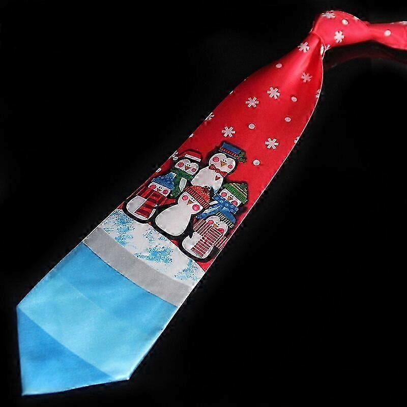 Novelty Design Christmas Ties Red Good Quality Printed Necktie Halloween Christmas Tree Snowman Elk Tie For Men Christmas Gift