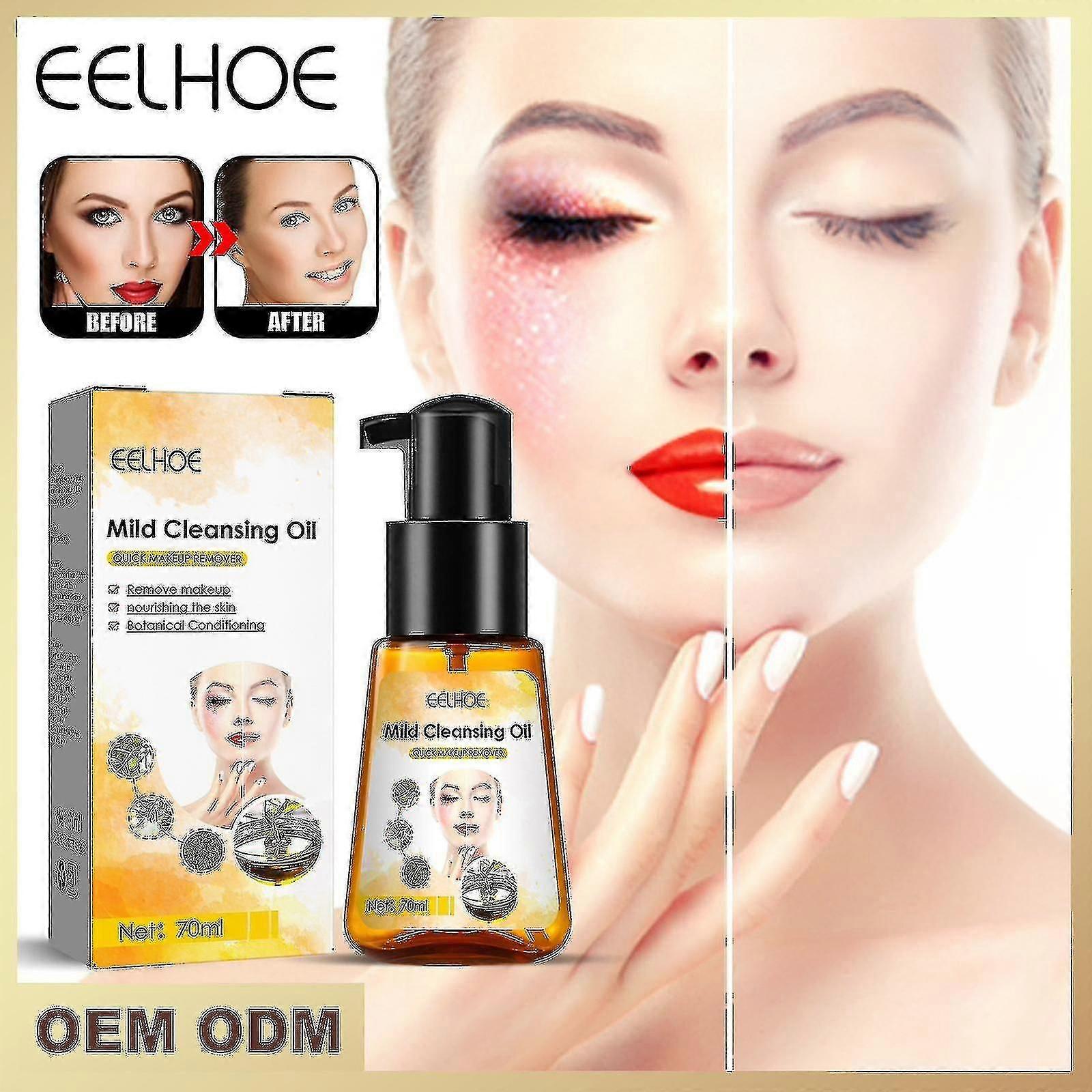 Sanftes Make-up-Entferneröl emulgiert schnell und entfernt sanft, um die Haut zu reinigen und zu nähren Tiefenreinigendes Make-up-Entferneröl 70ml