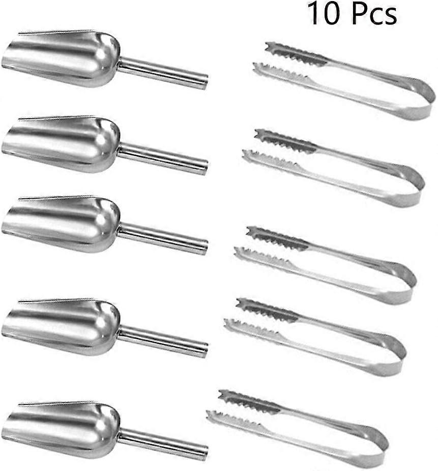 Lightweight And Easy To Use Stainless Steel Serving Tongs, Multi-Use Scoop For Restaurants, Bars, Home Kitchens, Soft Gripper Ensures Comfortable