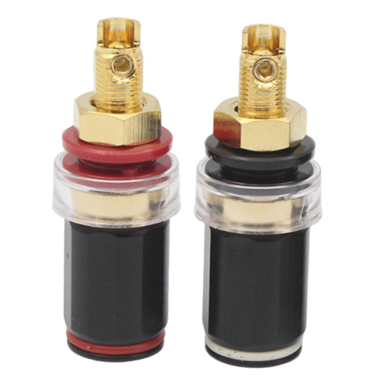 Gold Plated Speaker Banana Plugs – 2 Pair – Closed Screw Type, for Speaker