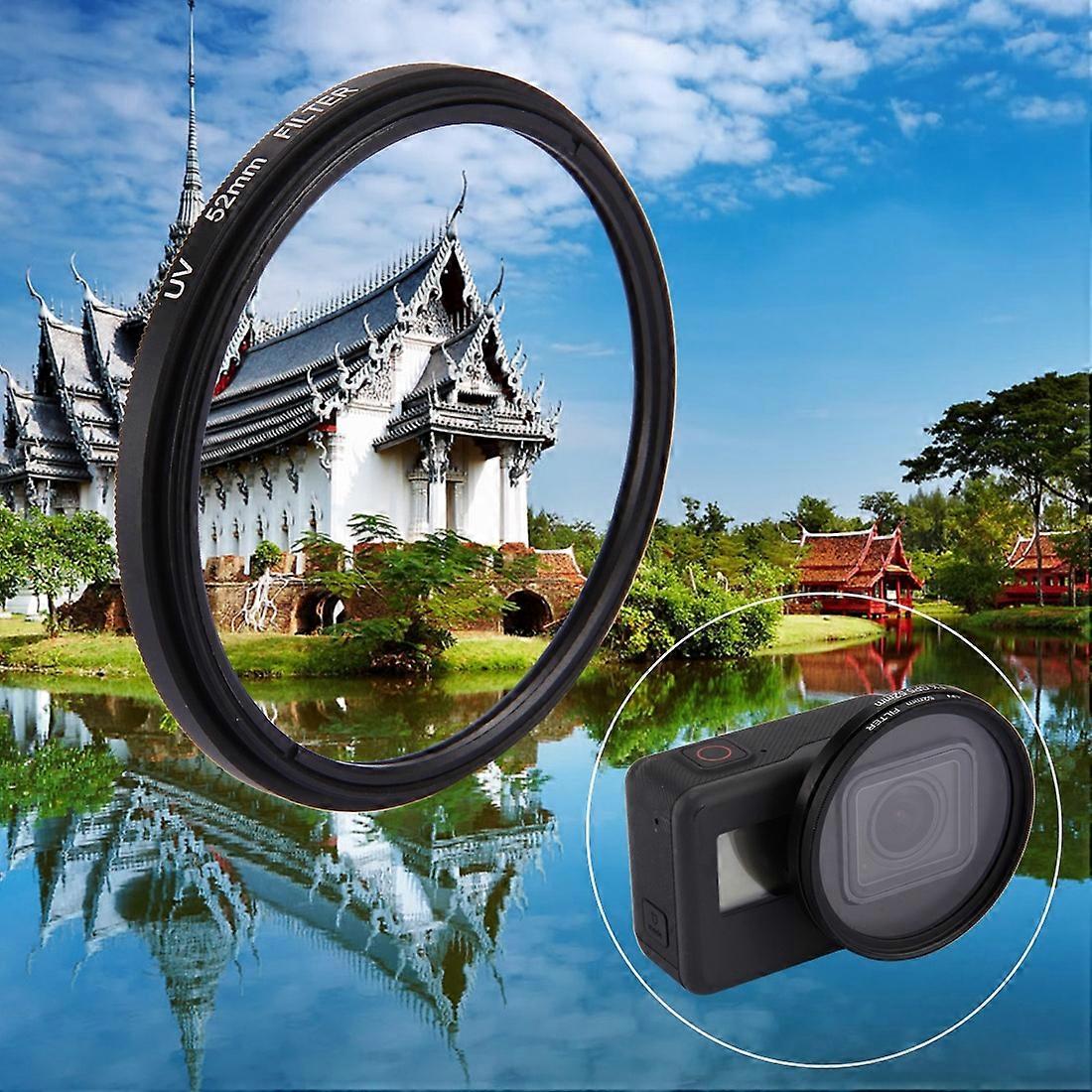 Φίλτρο φακού UV 52mm 3 σε 1 γύρο κύκλο με καπάκι για GoPro HERO7 black/6 /5