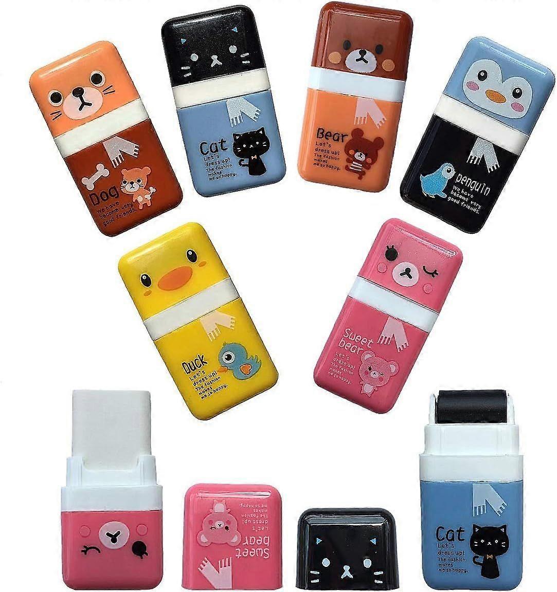 عبوة من 6 محايات للأطفال ممحاة قلم رصاص حقيبة حلاقة لسهولة الالتقاط والإزالة | تحت عنوان لطيف وممتعة لخدمة الحفلات واللوازم المدرسية