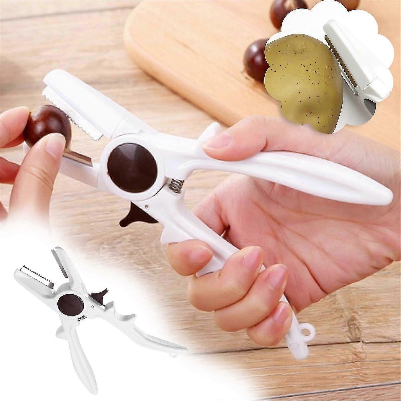 Manual Chestnut Sheller & Peeler - Efficient Kitchen Tool for Easy Nut Shelling at Home