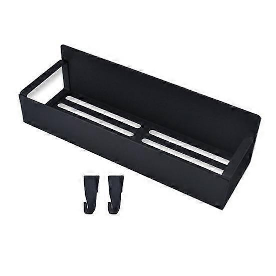 Refrigerator Magnetic Spice Rack with Hooks Hollow Design Rustproof Strong Load-bearing Large Capacity Spice Rack Kitchen Storage Shelf