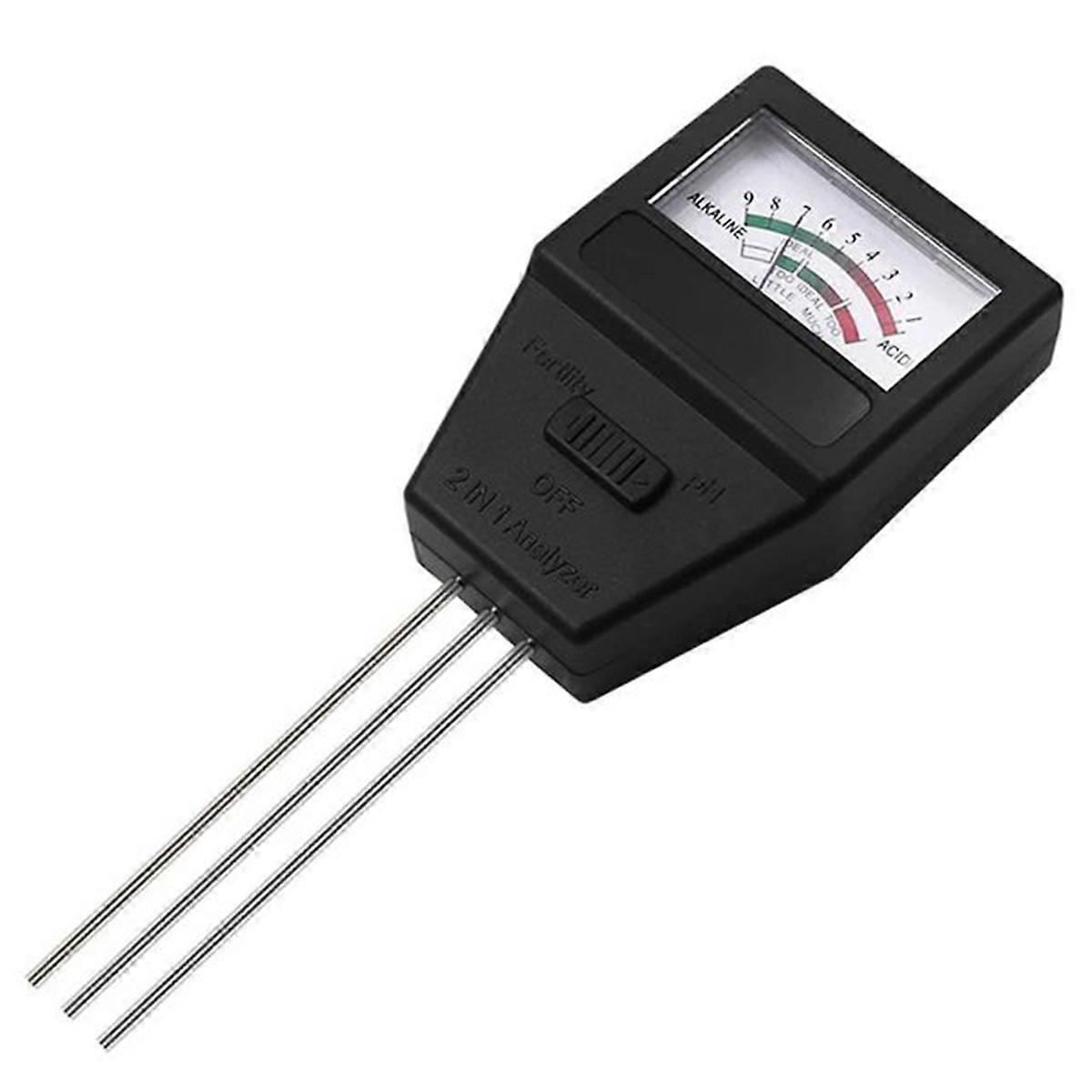 For Garden Plant Flower Acidity Meter Soil Hygrometer Soil PH Tester with 3 Probes 2 in 1 Soil PH Fertility Meter
