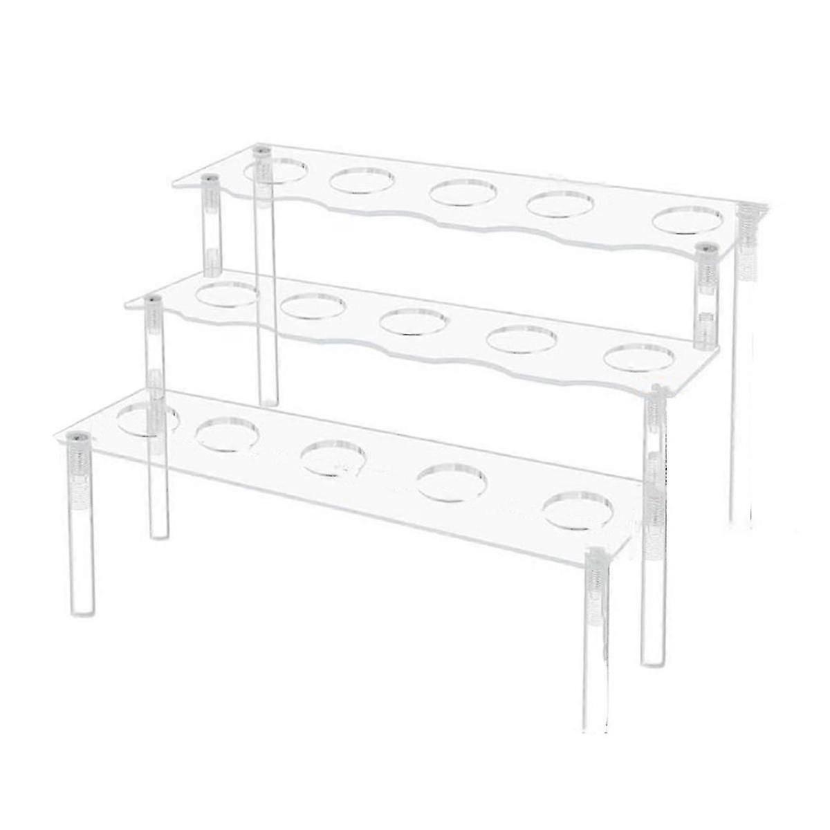 15 ثقوب الآيس كريم مخروط حامل الاكريليك 3 طبقات حامل وجبة خفيفة عرض وجبة خفيفة الفشار ورقة المخاريط موقف لديكور المنزل