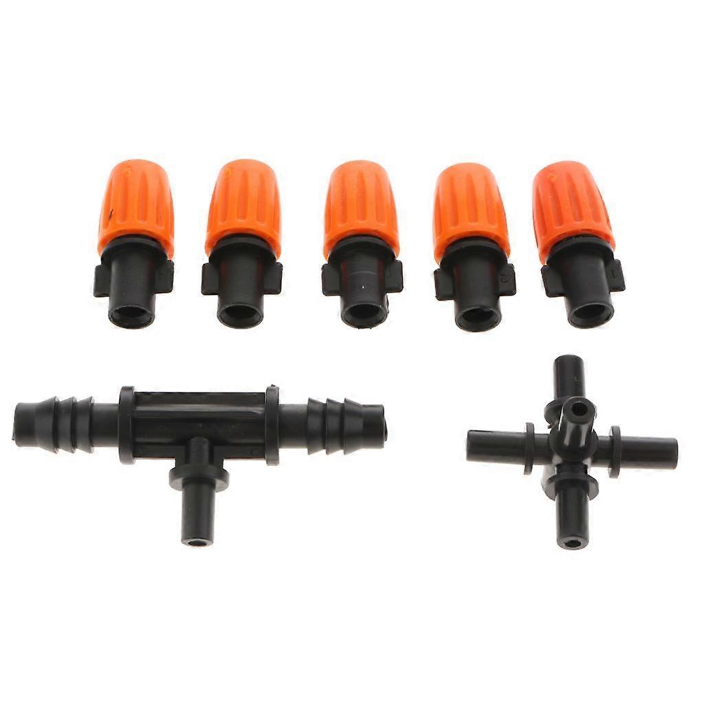 Five Outlet Atomizing Orange Nozzle +8/11 Flat Mouth Tee