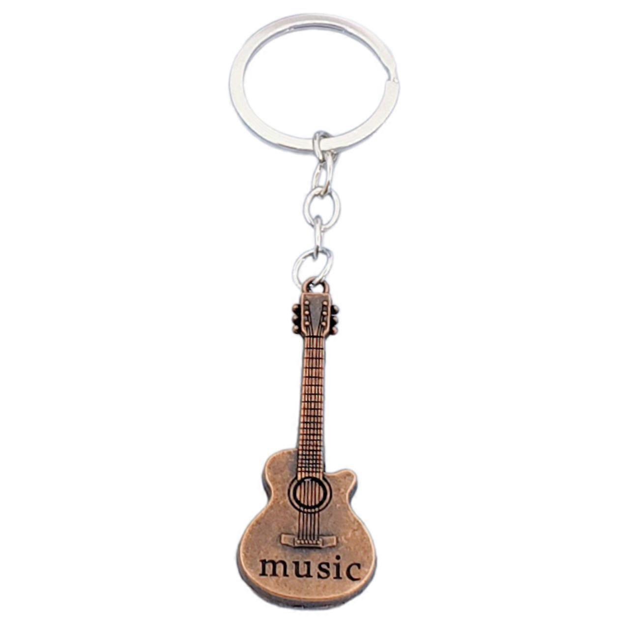 Stylish Keyring Pendant Guitar Key Chain Alloy Texture Perfect for Keys Phones and Bags Suitable for Parties and Outings