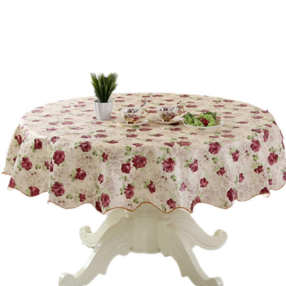 Circular Tablecloth, Waterproof Fabric, Farmhouse Tablecloth