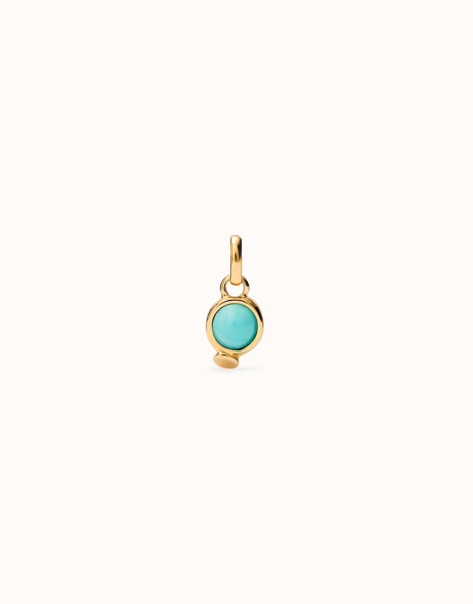 18k Gold Plated Hazte Turquoise Stone Charm CHA0267TQSORO0U
