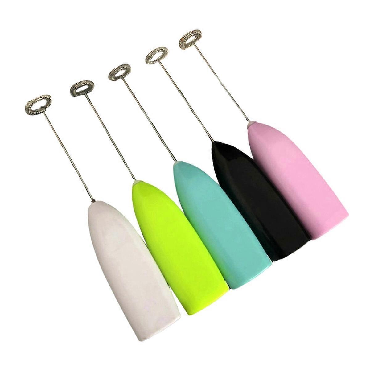5pcs Electric Egg Beater Mixer Mini Coffee Frother Automatic Milk Frother Whisk