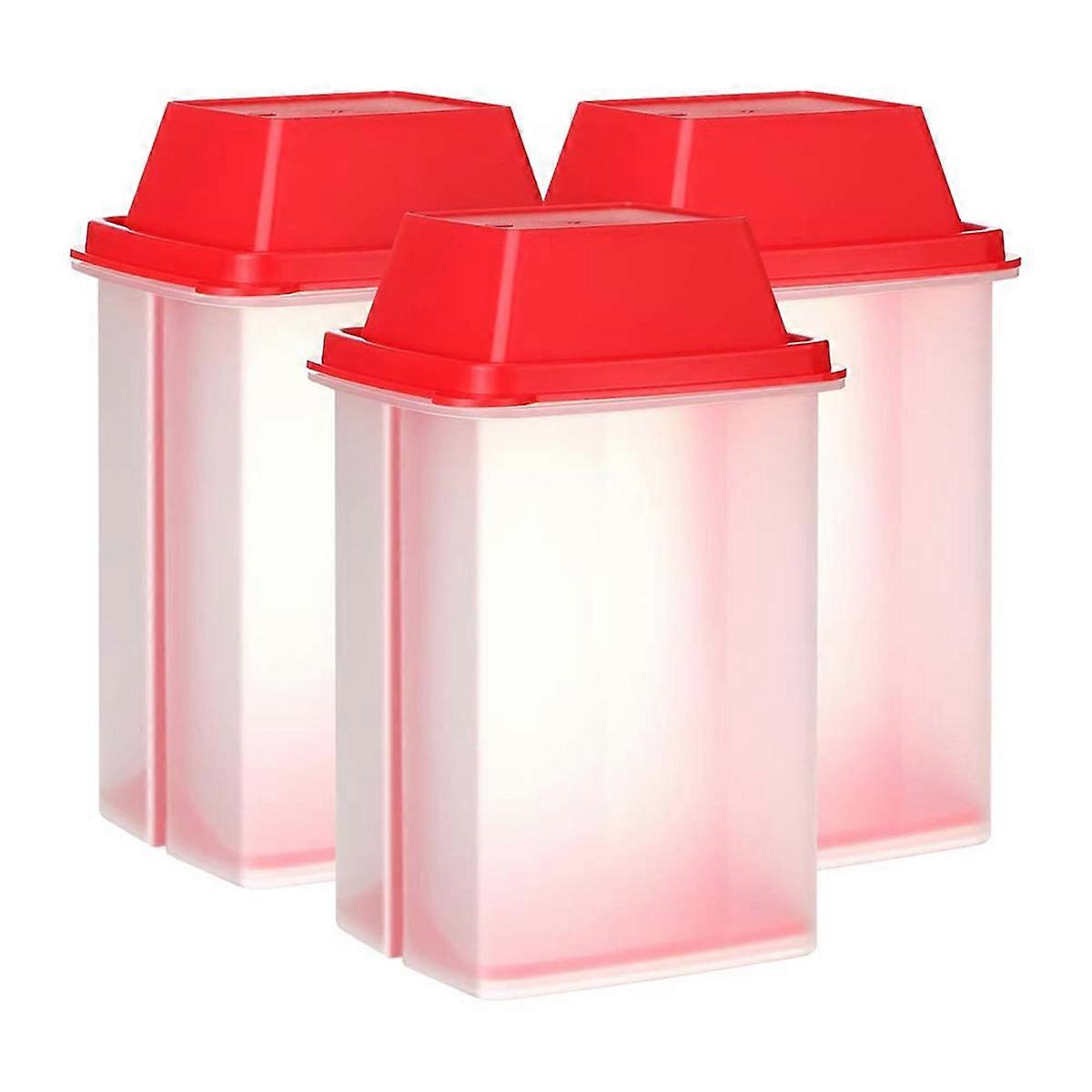 3 pcs Jalapeno Pickle Containers with Strainers Kitchen Tools red