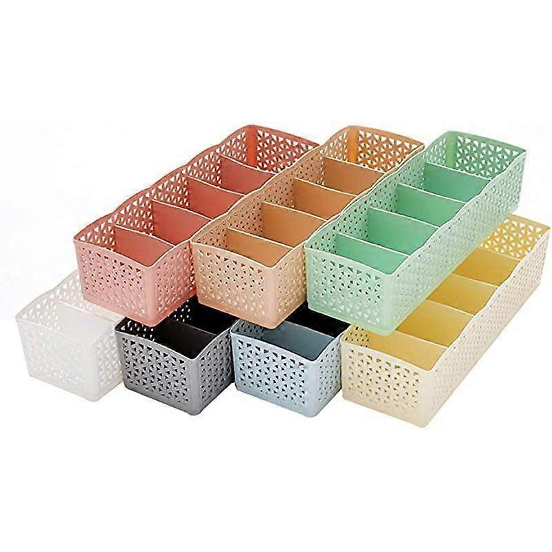 7Pcs Drawer Organizer Closet Dividers Storage Box
