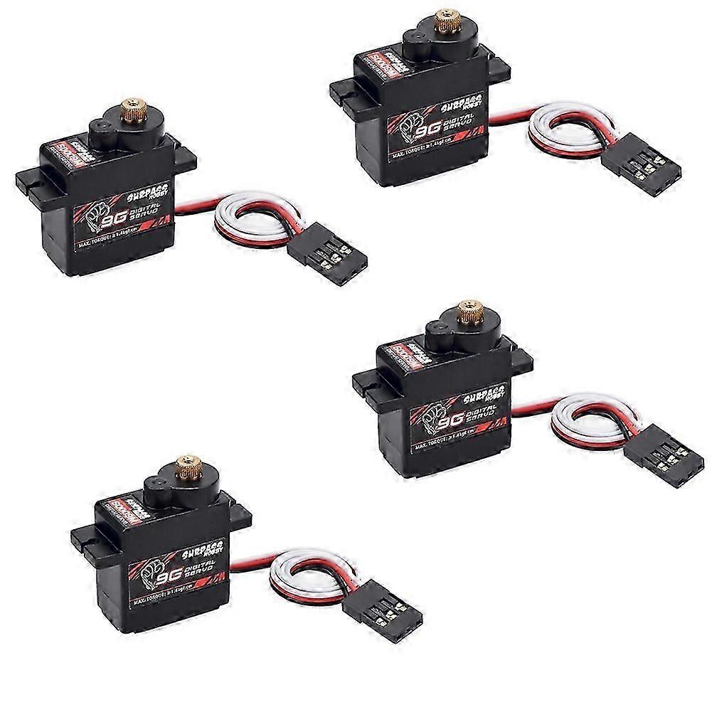 4PCS S0009M 9G Digitale Servos Metallgetriebe Servo 1,4 kg Lenkgetriebe für RC-Autos Teile Flugzeugboot