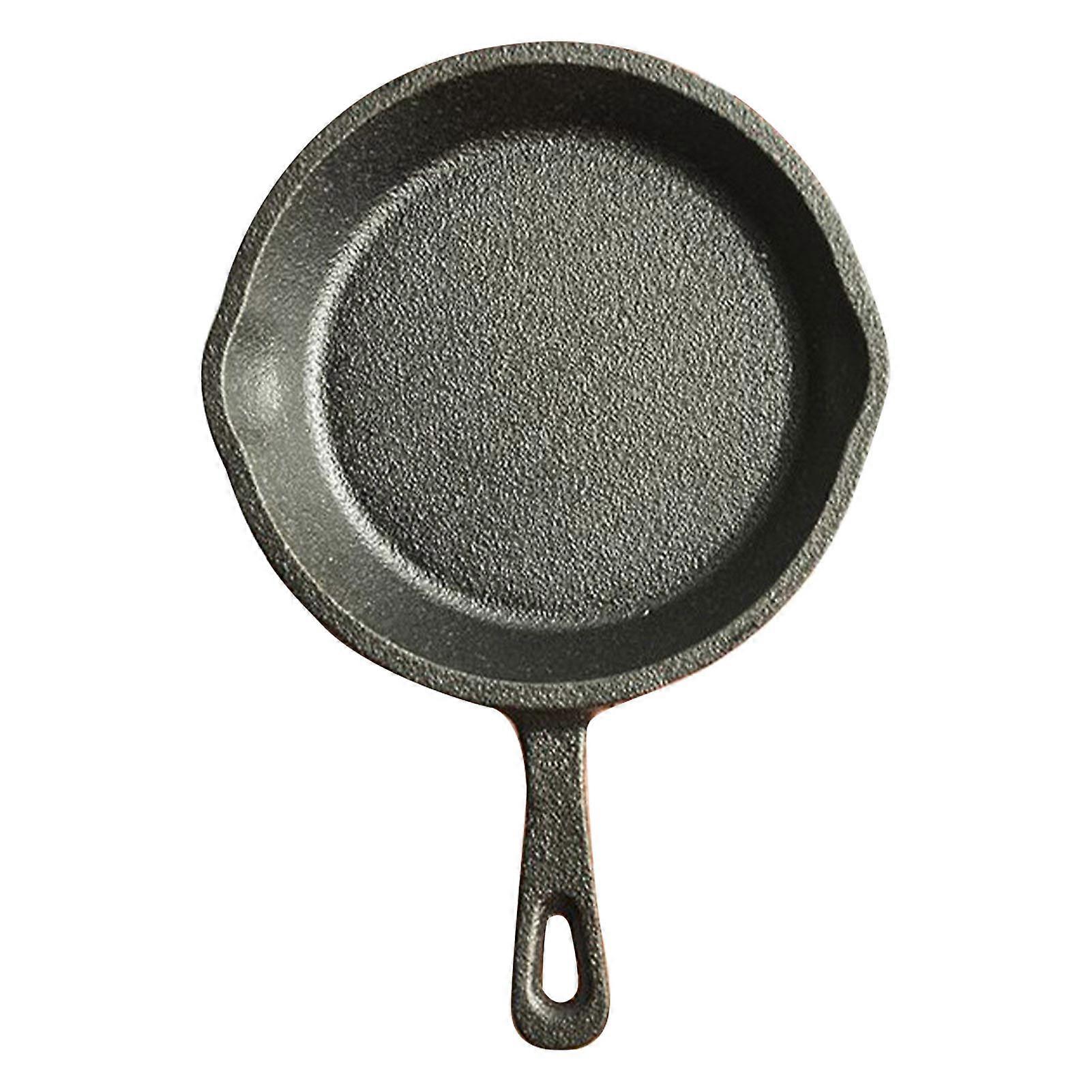 Small Frying Pan Cast Iron Handle Desing Nonstick Mini Sizzling Plate Egg Pan for Home Small Size 10cm Handle