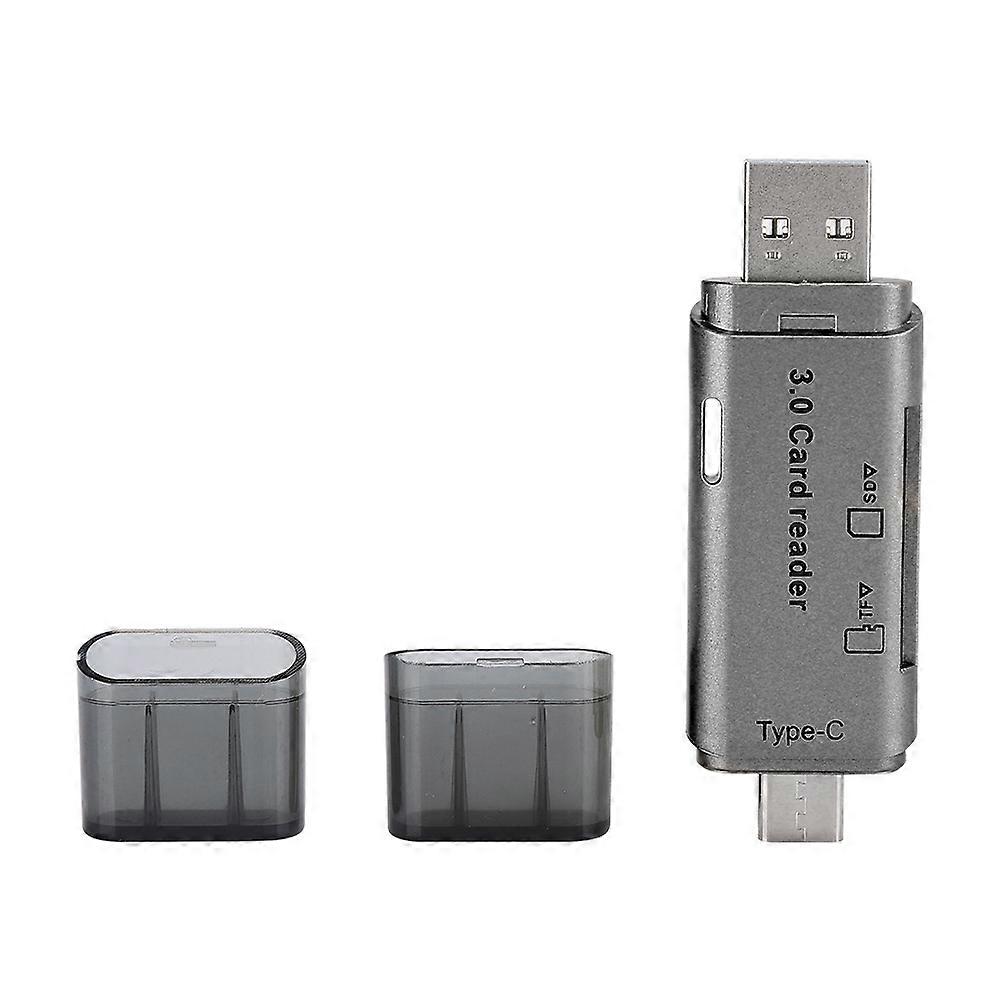 Card Reader Mobile Phone Computer Multi Function Storage Portable Converter Memory USB3.0(Silver Grey )