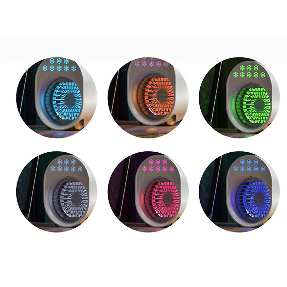 Mini Air Conditioner Portable Usb Fan Air Cooler Humidifier 3 Speed Adjustable 6 Color Light Conditioning Purifier