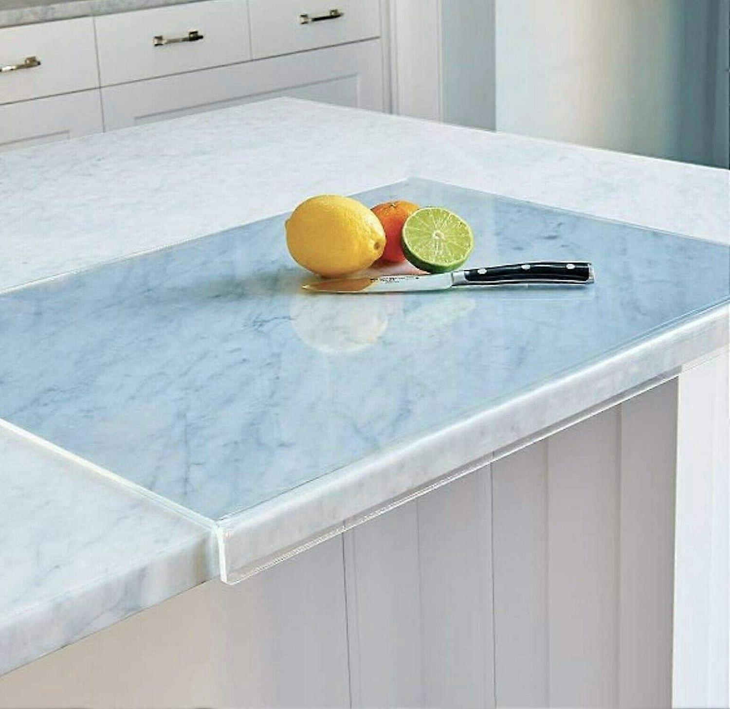 Clear Non Slip Cutting Board for Kitchen 24 Inch Wide x 18 Inch Long BPA-Free Acrylic Surface Kitchen Tool