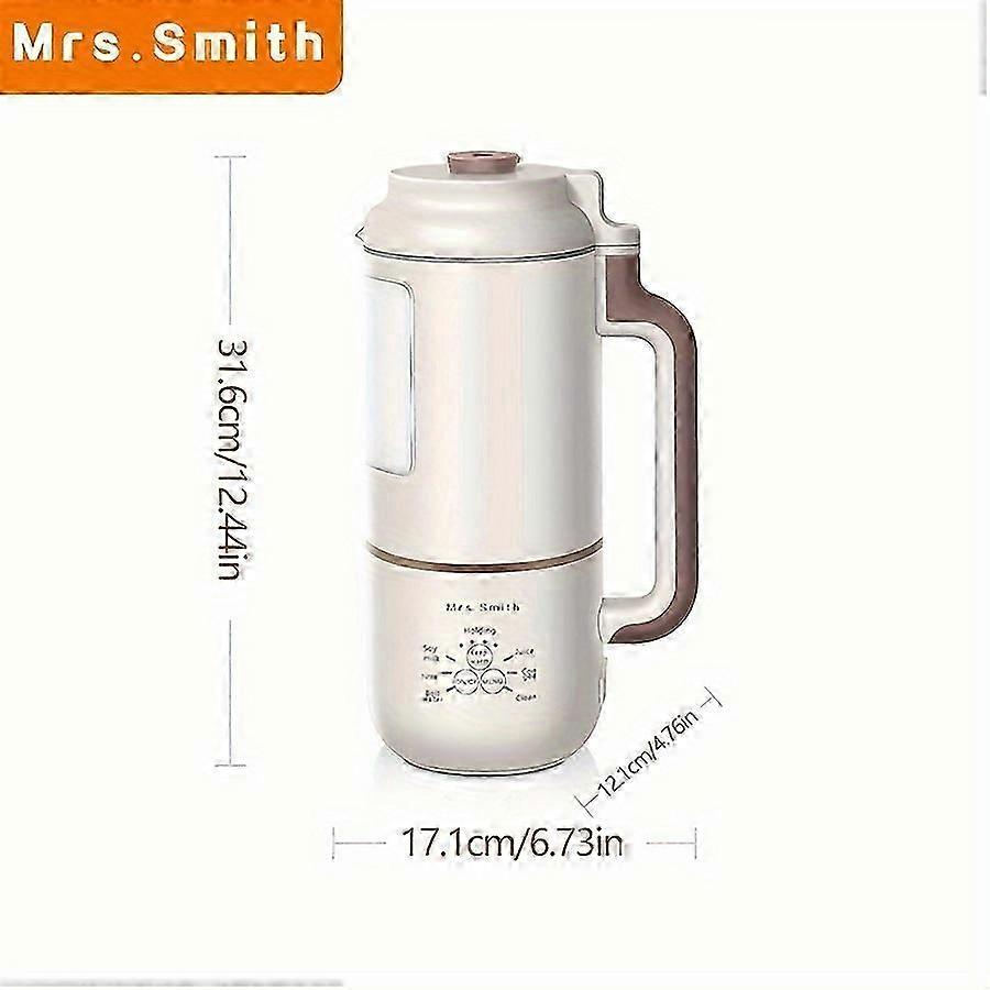 Mrs Smith 1000ml High-Speed Soy Milk & Juice Maker - Self-Cleaning, Compact, US Plug, Perfect for Healthy Home Beverages