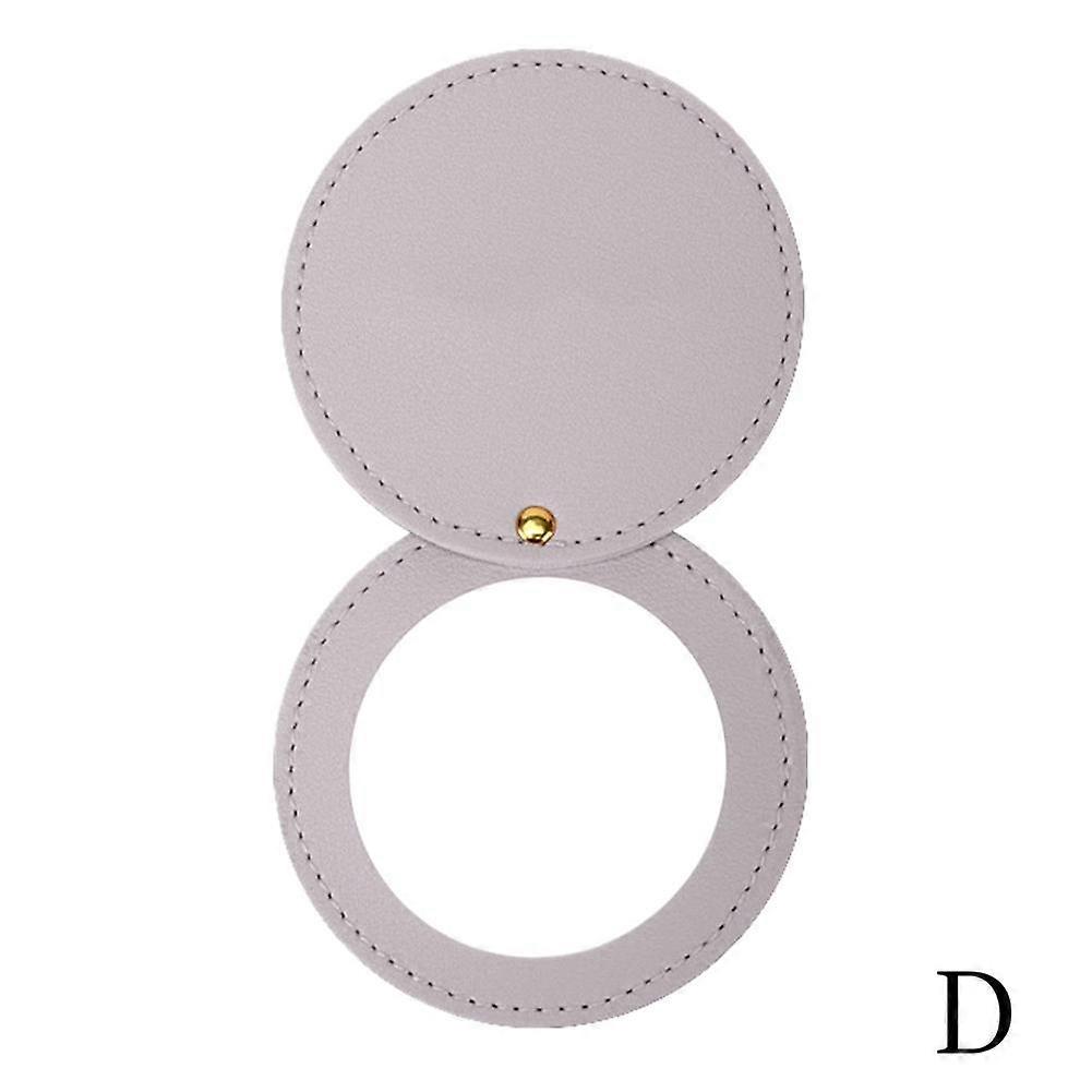 Portable makeup mirror Portable Makeup Mirror Round PU Leather Mirror