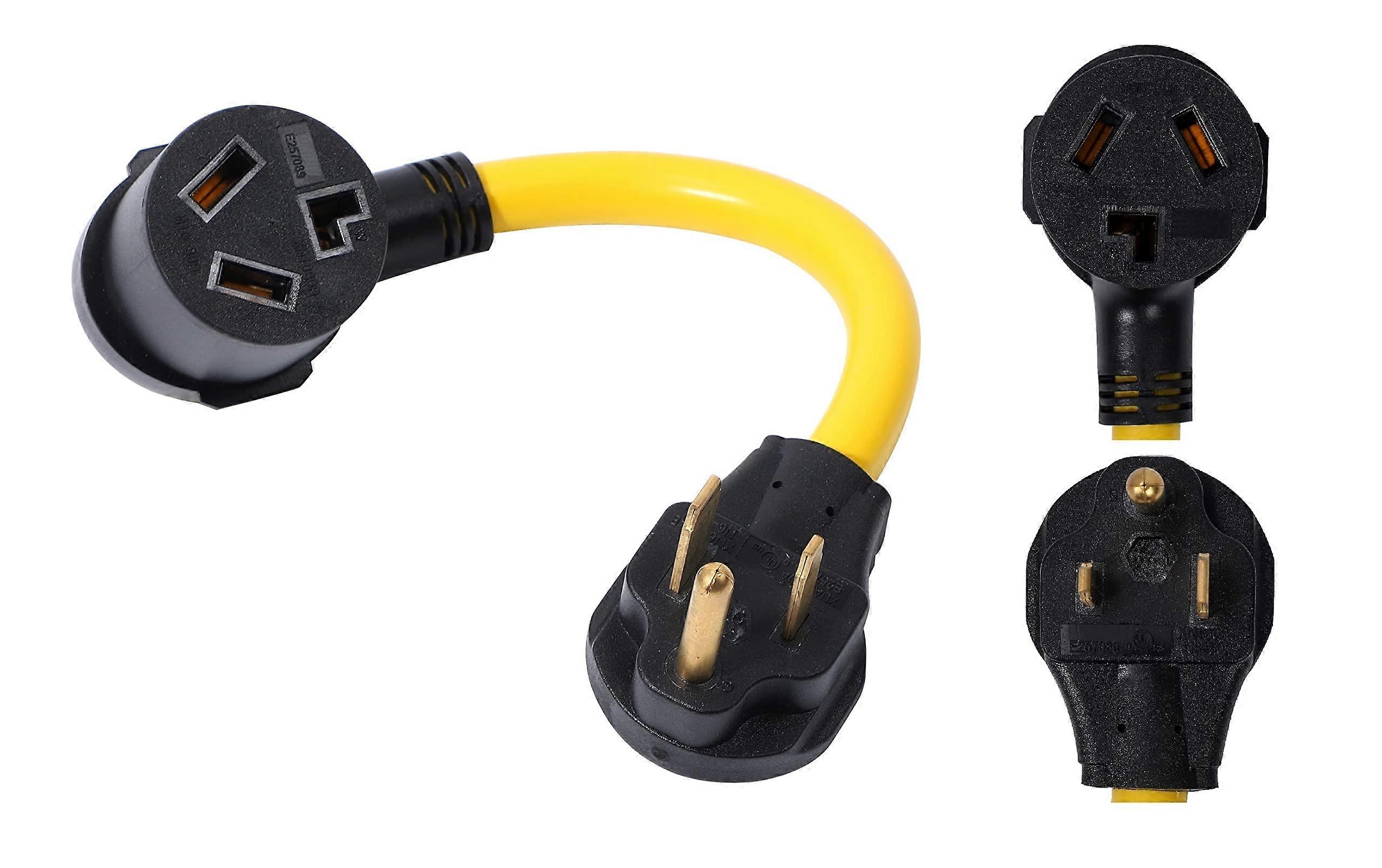 NEMA 6-50P to 10-30R Power Cord Adapter 240V 30 Amp 3 Prong Male Plug to Female Outlet for Generator Welder Dryer
