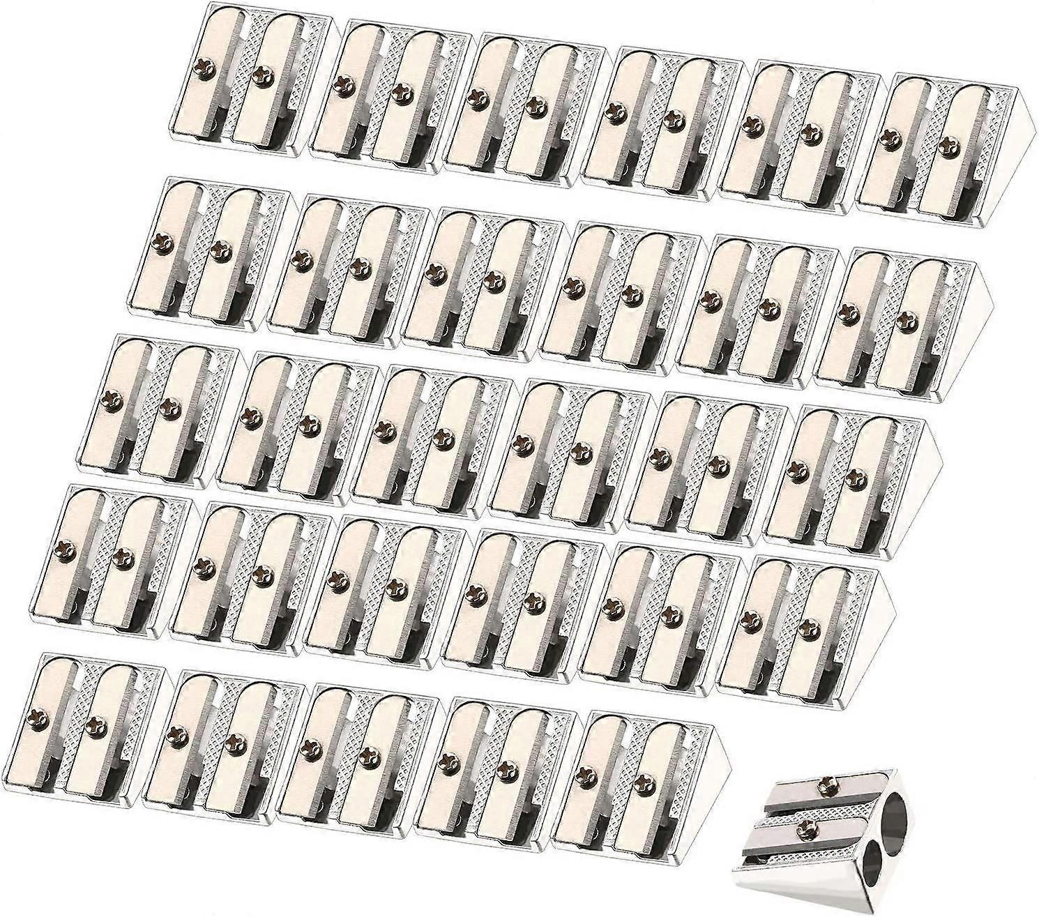 Manual Handheld Metal Pencil Sharpener, Dual Holes Sharpener for Travel School Office(36 Pcs)