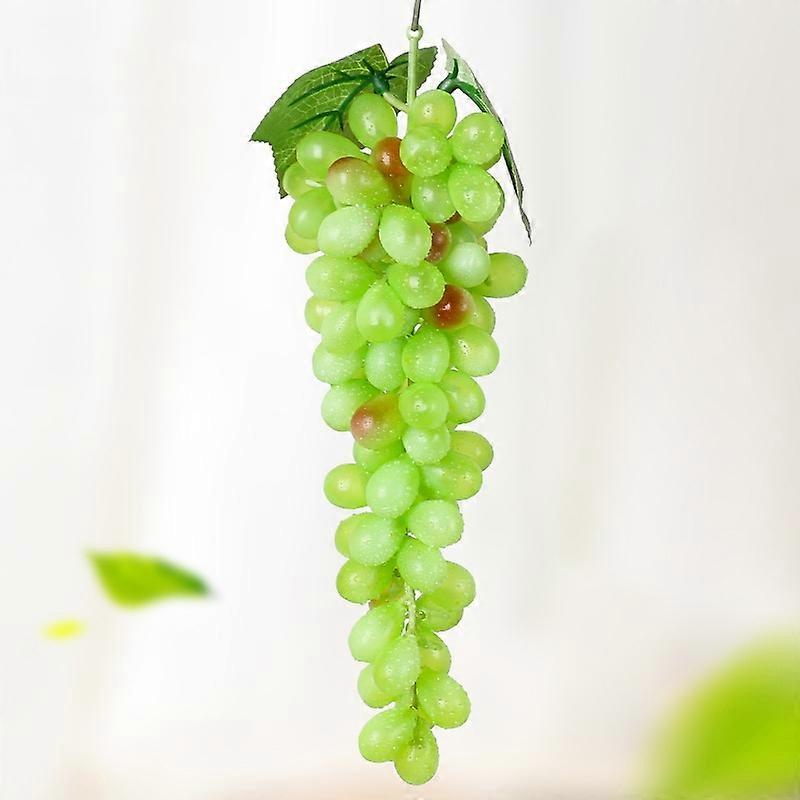 2 Bunches 85 Green Grapes Simulation Fruit Simulation Grapes PVC with Cream Grape Shoot Props