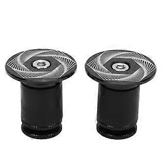 2PCS Tappi manubrio bici Lega di alluminio Silicone Espansione Tappi terminali per barre di bloccaggio Sostituzione per mountain bike