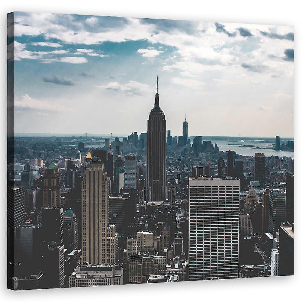 Impression sur toile, Villes et architecture - Gris - 50x50