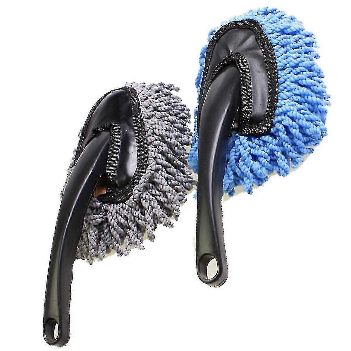 Car Window Cleaner, Windshield Cleaning Tool, Extendable Handle Brush Reusable Washable Microfiber Pads