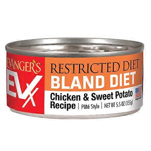 Evangers Evanger's Evanger's EVx Restricted Diet Bland Diet Wet Cat Food, Chicken & Sweet Potato, 24Each/5.5 Oz (Count of 24)