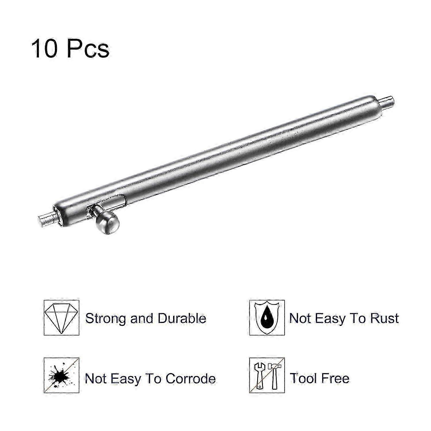 10pcs Quick Release Spring Bar 23mm Width 1.8mm Diameter Stainless Steel Watch