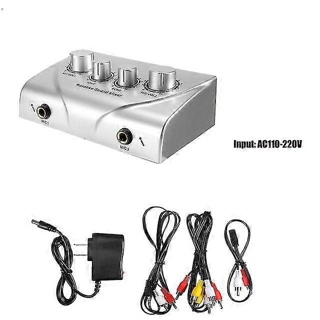 Sound Mixer Dual Mic Inputs Company Sta Home Ktv S Digital Oke O System Us Plug