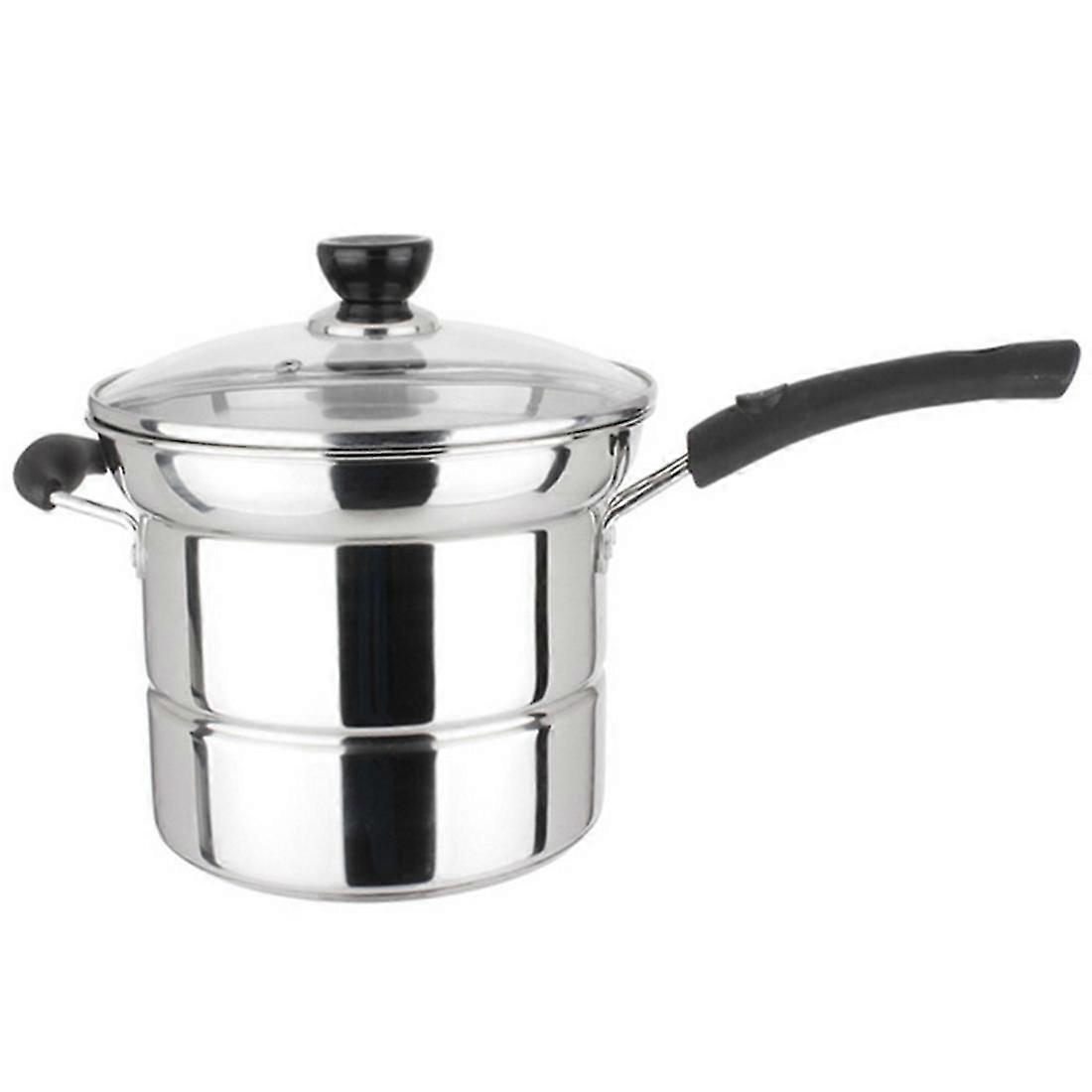 Steam and Frying Cooking Pot with Steam Tray and Frying Basket